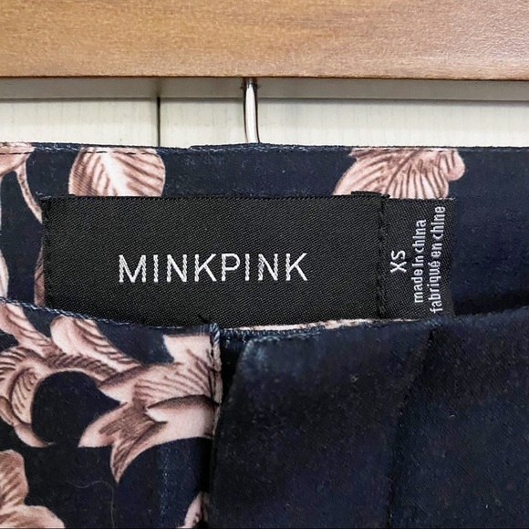 MinkPink Floral High Rise Flare Mesh Panel Pants - Picture 4 of 9